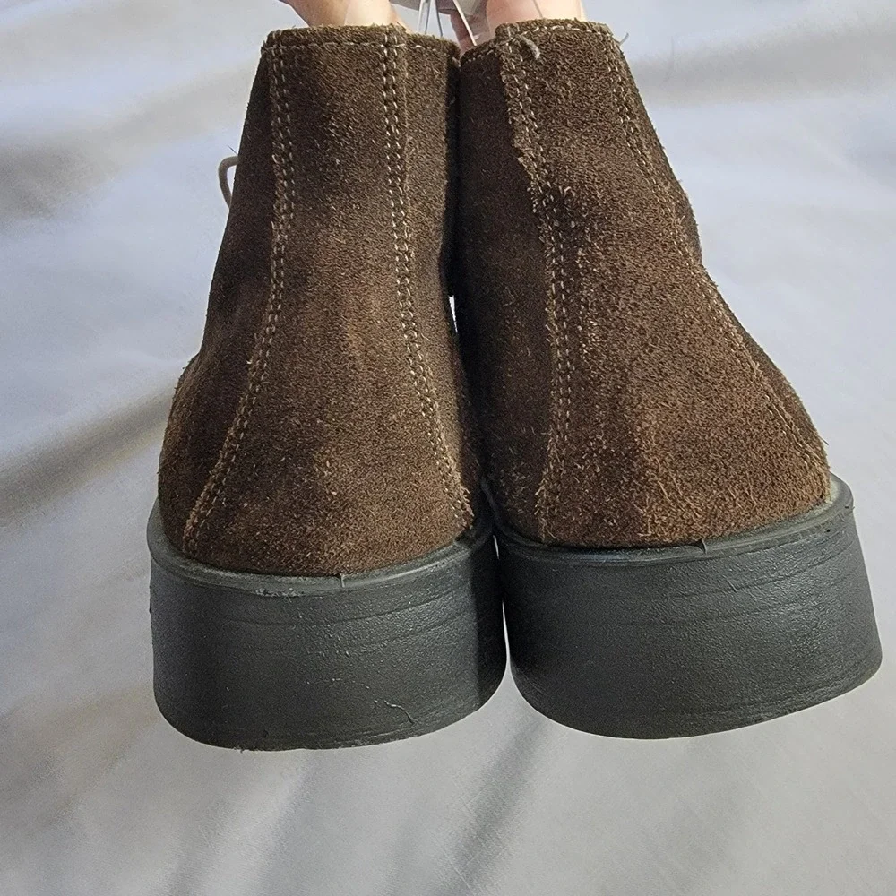 Imac Mens Brown Suede Leather Desert Chukka Boots Made In Italy Size 44 10.5‎